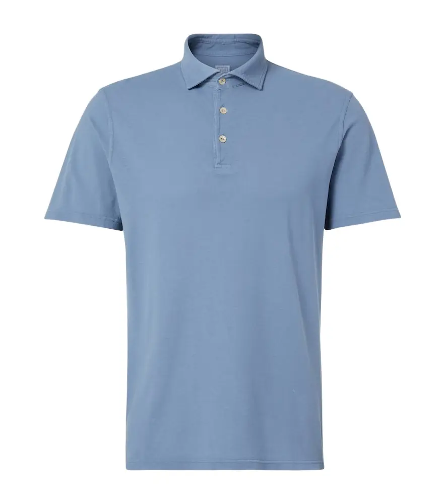 Fedeli Cotton piqué polo shirt
