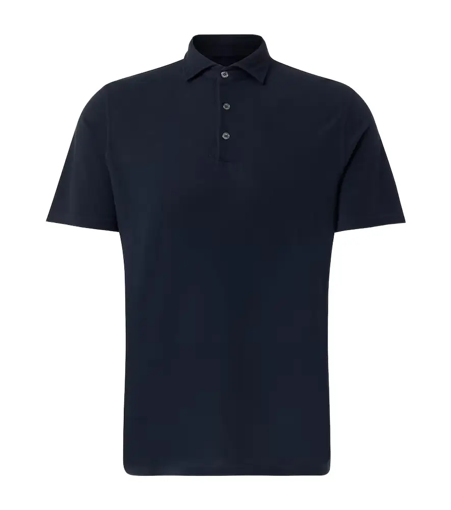 Fedeli Cotton piqué polo shirt