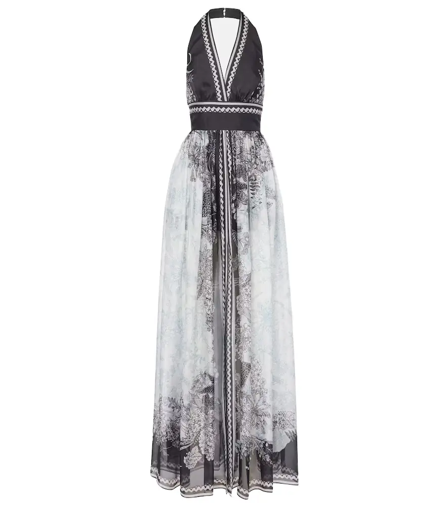 elie saab silk maxi dress Silk maxi dress