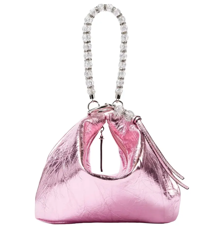 Jimmy Choo Callie Small metallic leather clutch - Women's Bags