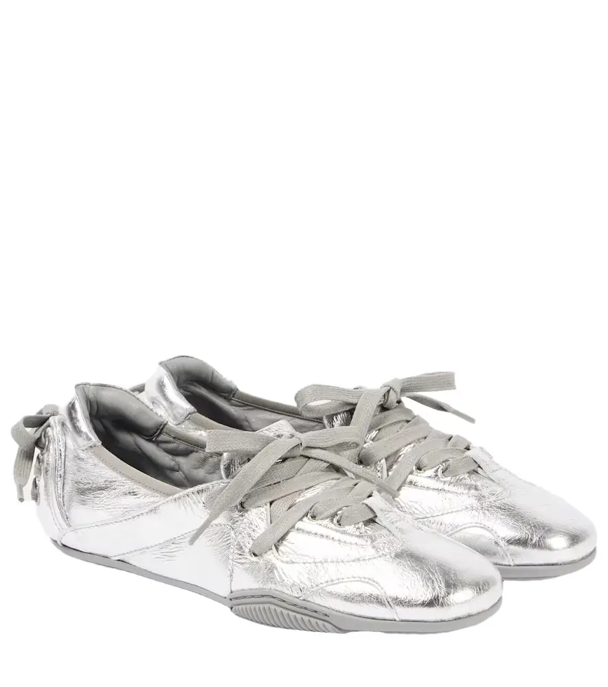 Acne Studios Metallic leather flats