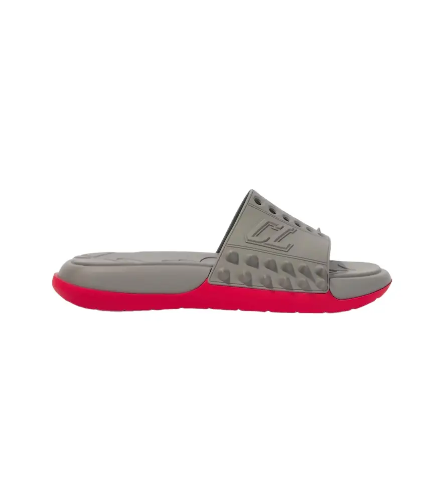 Christian Louboutin Take It Easy perforated spiked slides