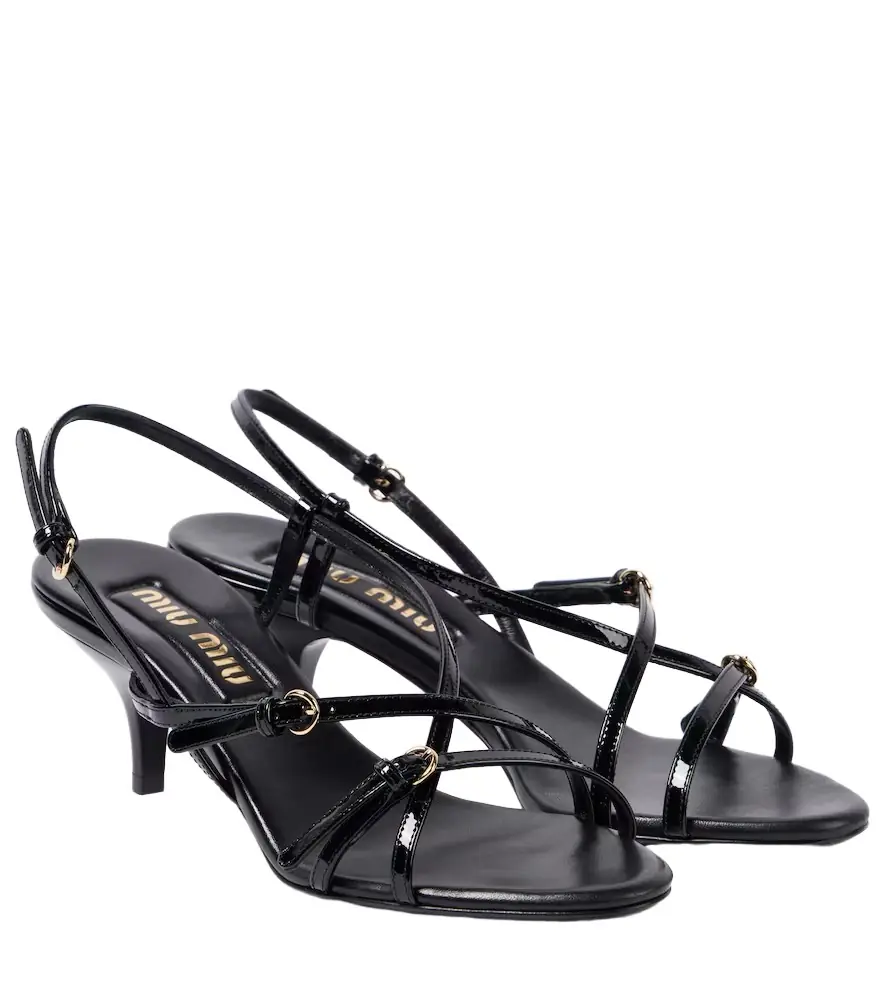 Miu Miu 55 patent leather sandals