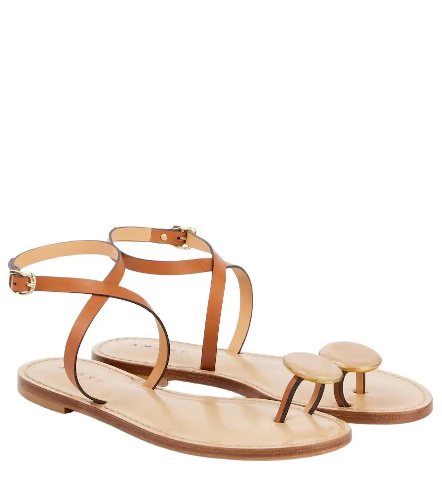 Amanu Kigali embellished leather sandals