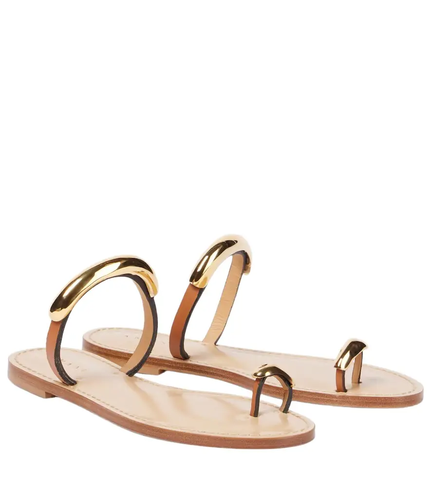 Amanu Samburu embellished leather sandals