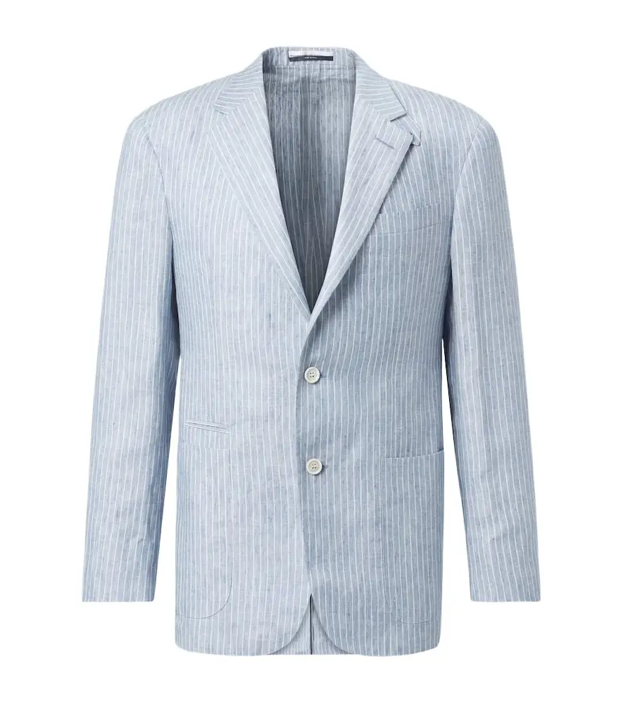 Dunhill Striped linen-blend blazer