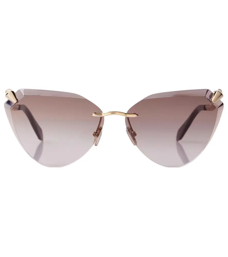 Bvlgari Serpenti Viper rimless cat-eye sunglasses