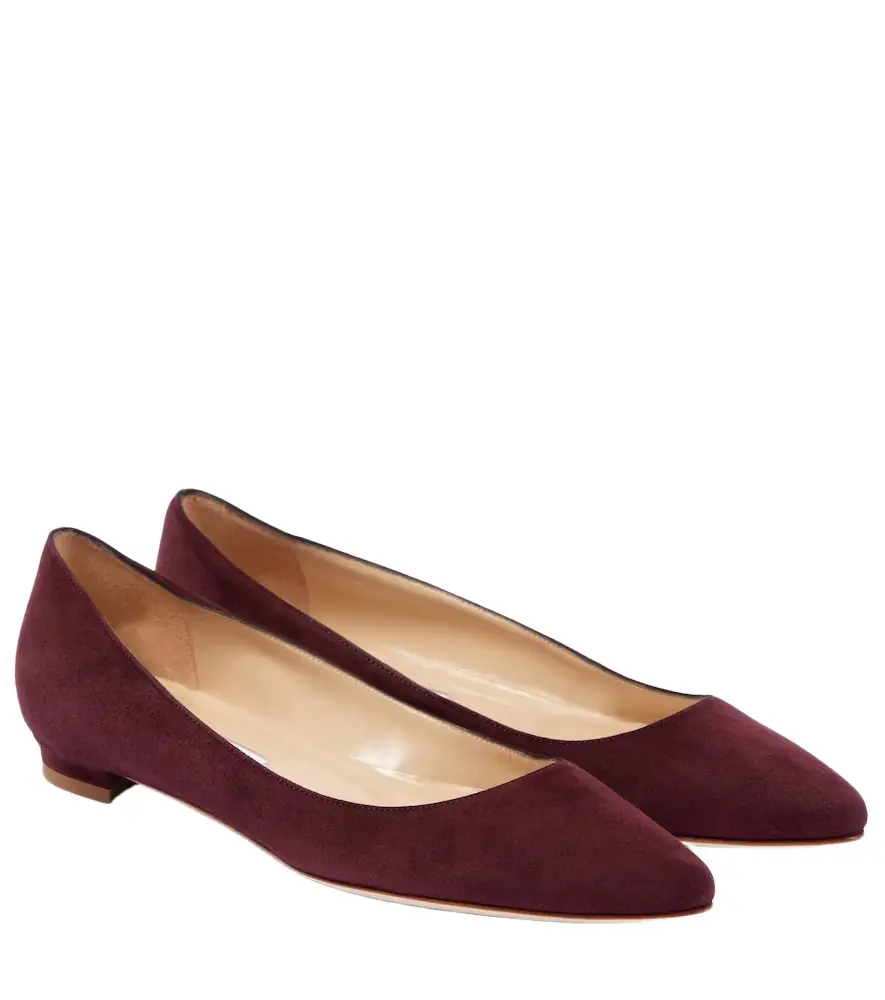 Manolo Blahnik BB suede ballet flats