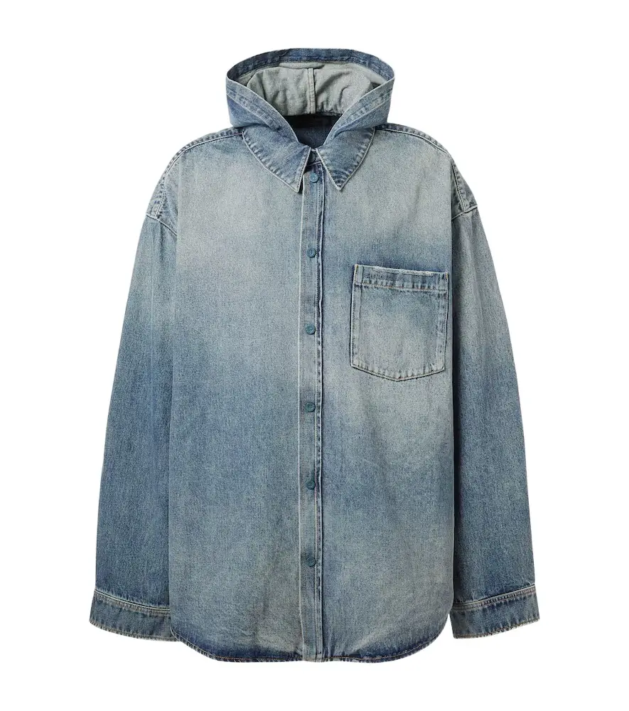 Balenciaga Hooded denim overshirt