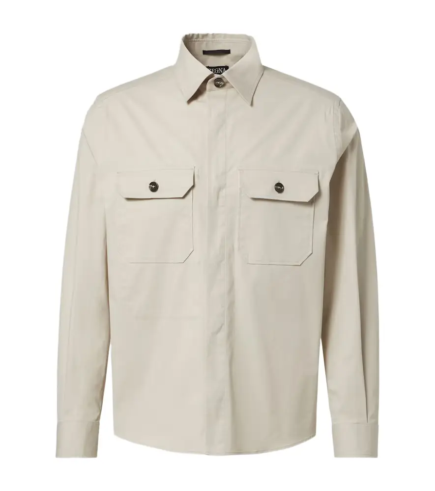 Zegna Cotton-blend overshirt