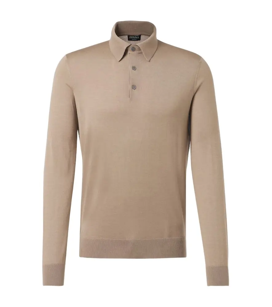 Zegna Cashmere and silk polo sweater