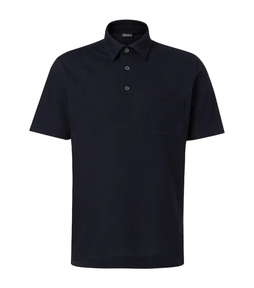 Zegna Logo cotton polo shirt