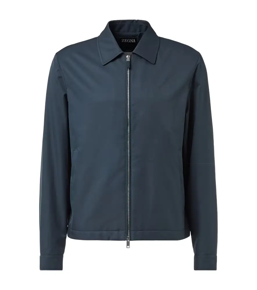 Zegna Leather-trimmed blouson