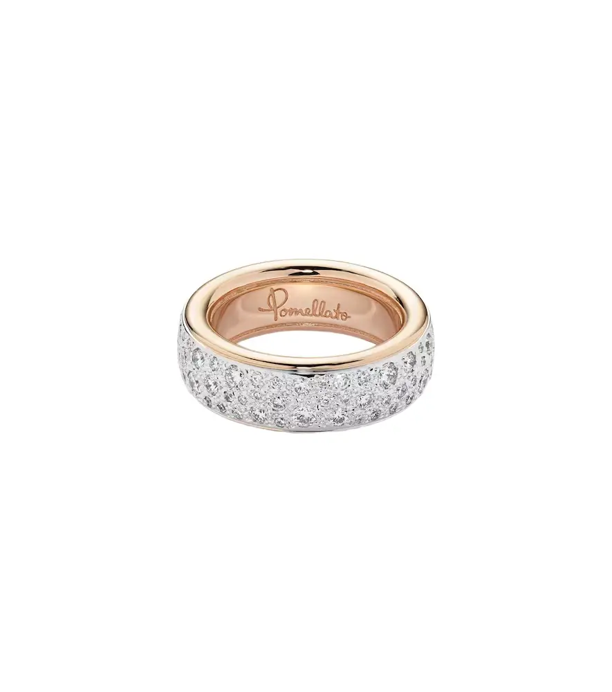 Pomellato Iconica 18kt rose gold ring with diamonds