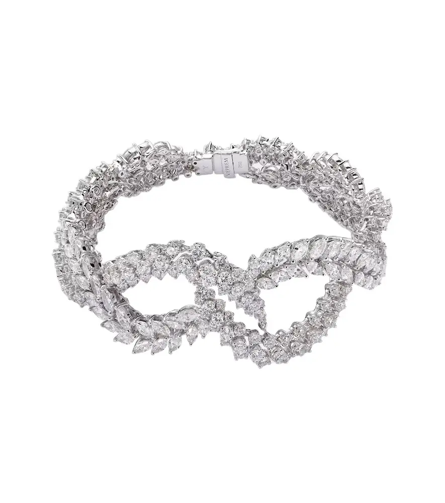 Yeprem Y-Couture 18kt white gold bracelet with diamonds