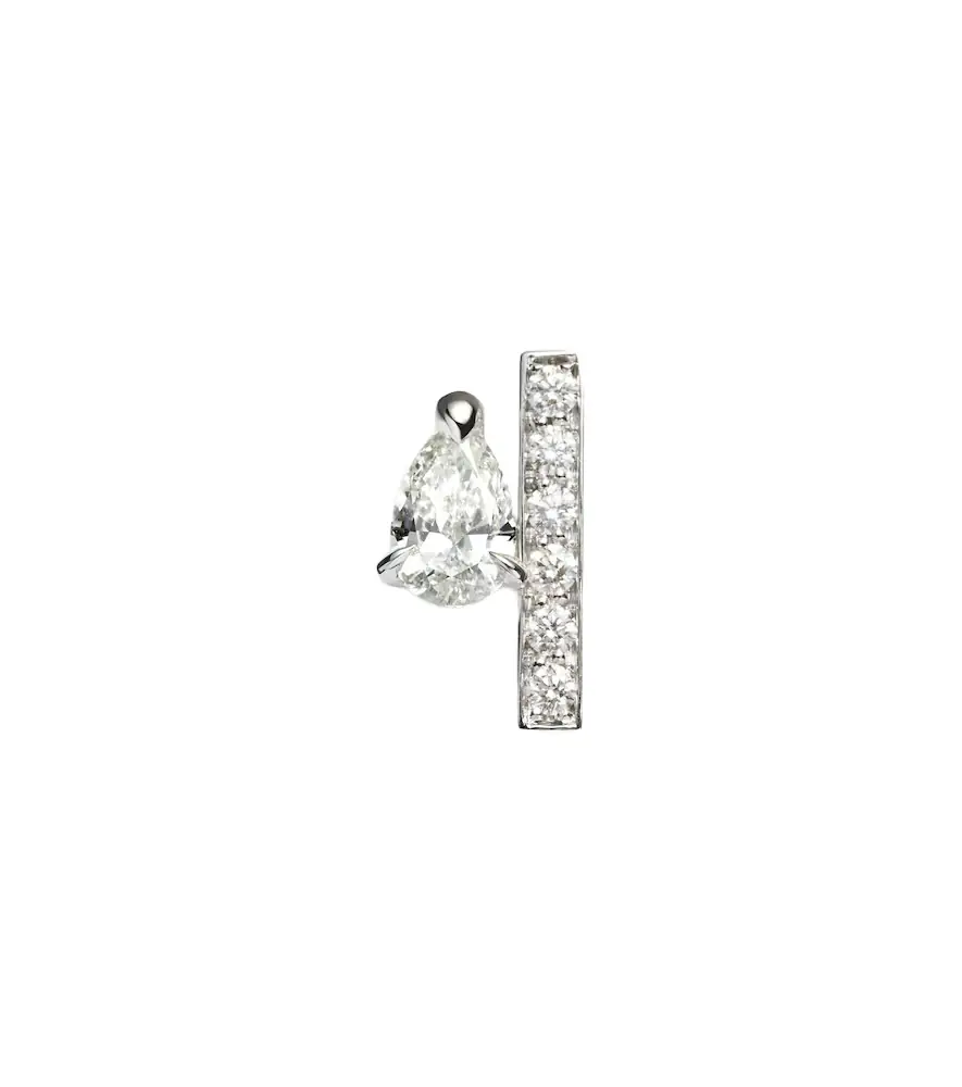 Repossi Serti Sur Vide 18kt white gold single earring with diamonds
