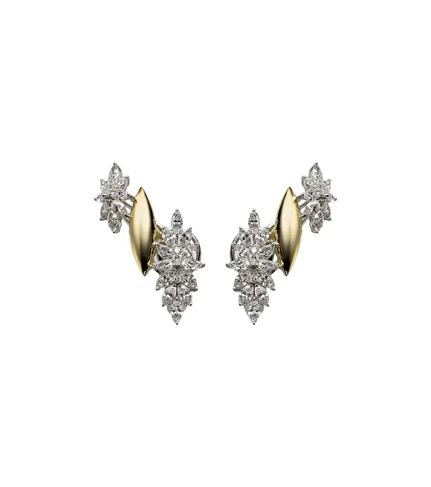 Yeprem Golden Strada 18kt yellow and white gold earrings with diamonds