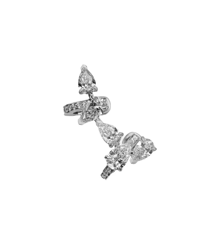 Repossi Serti Sur Vide 18kt white gold ear climber with diamonds