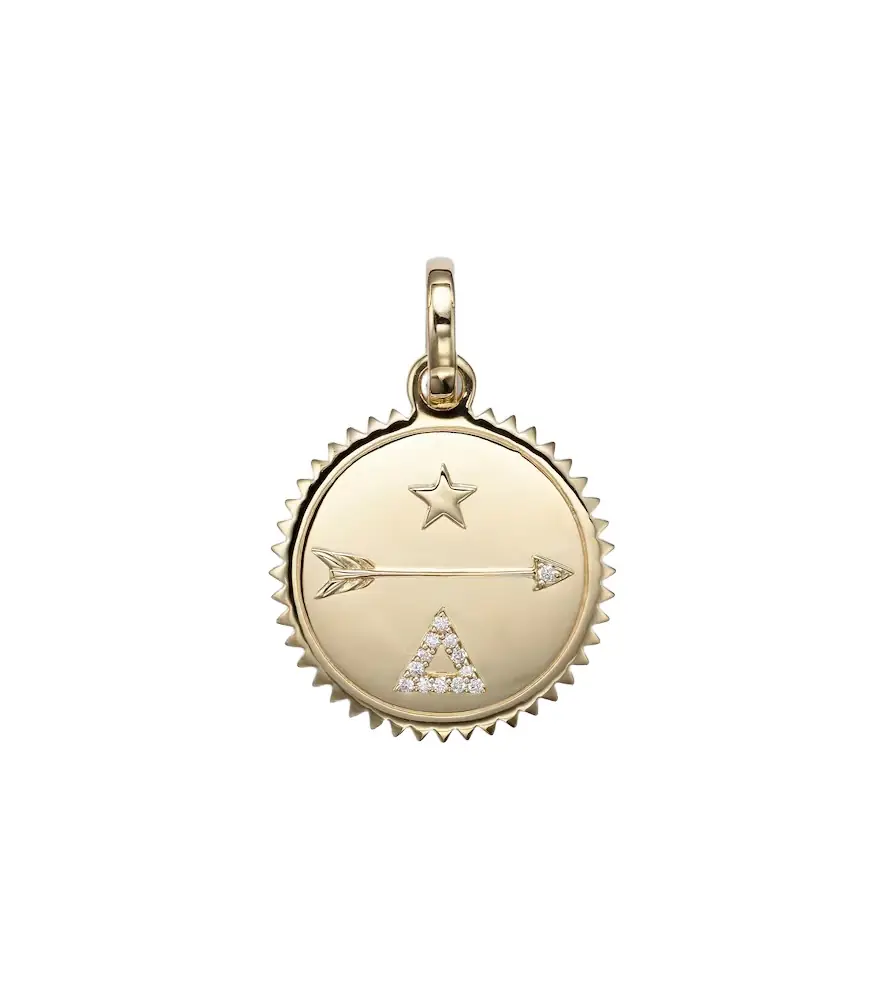 FoundRae Dream Medium 18kt gold pendant with diamonds