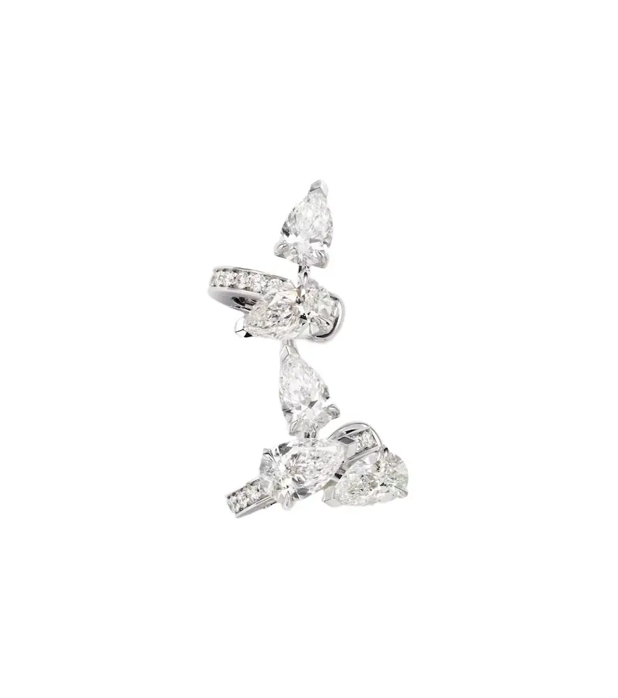 Repossi Serti Sur Vide 18kt white gold ear climber with diamonds