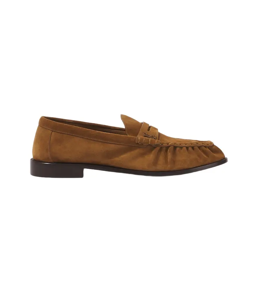 Saint Laurent Le Loafer suede penny loafers