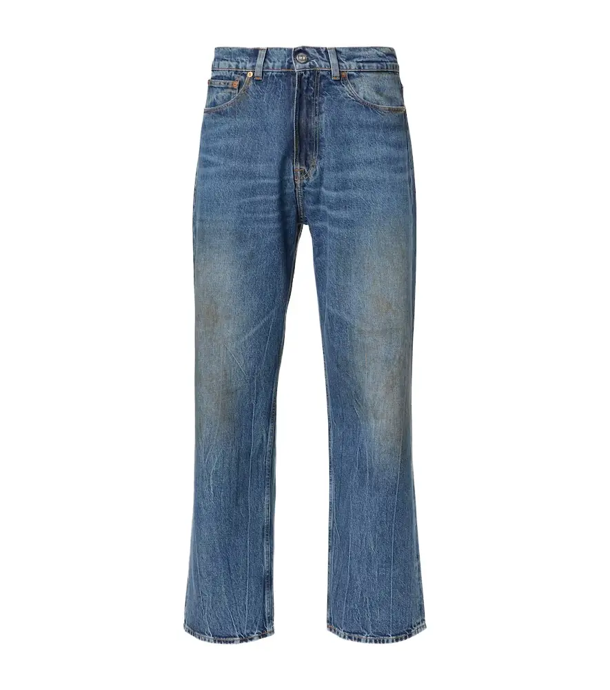 Our Legacy Third Cut distressed wide-leg jeans