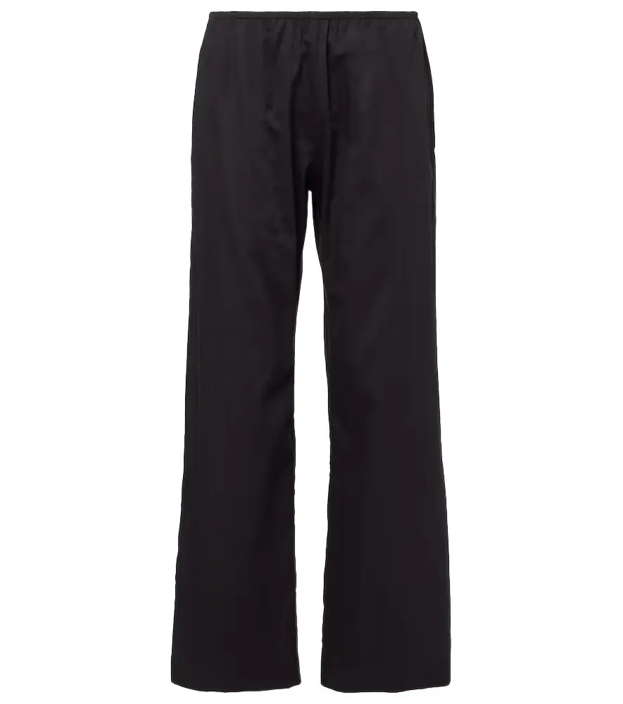 Leset Yoko mid-rise cotton wide-leg pants