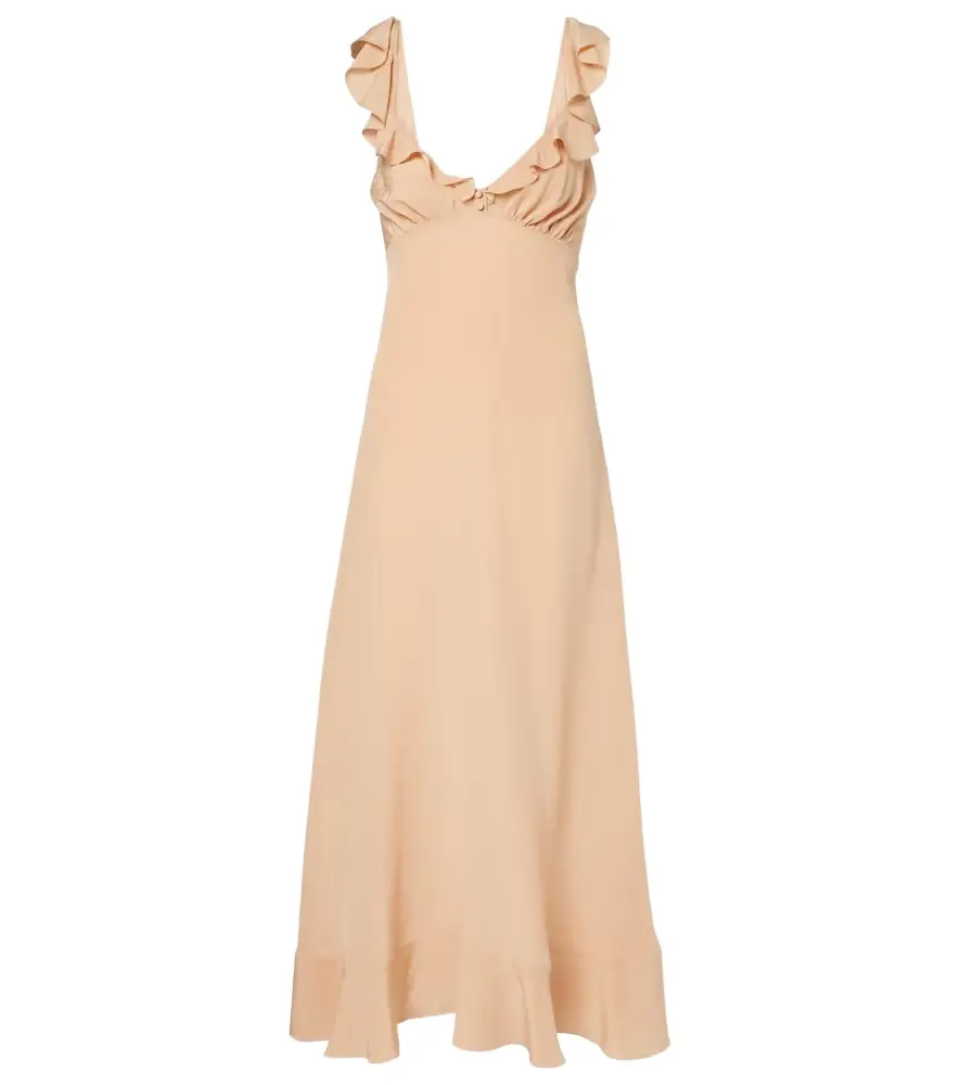 Chloe Chloé Ruffled silk crêpe de chine maxi dress