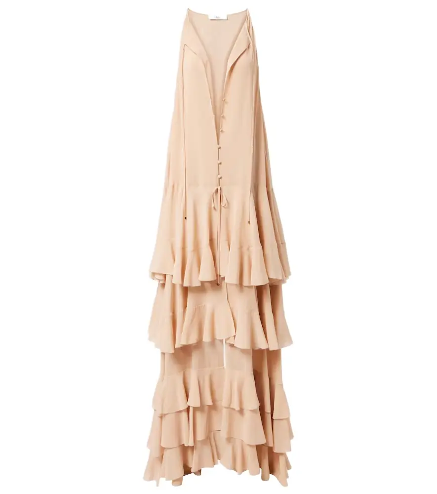 Chloe Chloé Tiered silk georgette maxi dress