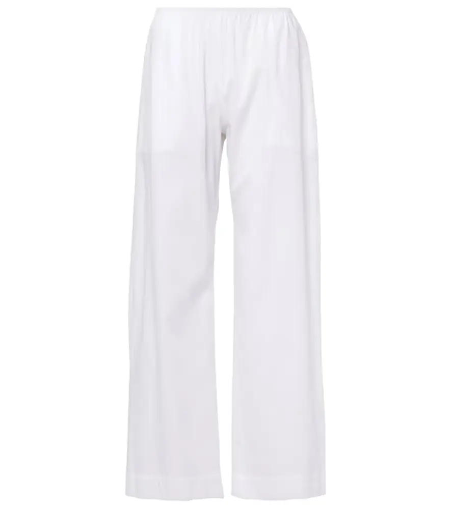 Leset Yoko mid-rise cotton wide-leg pants