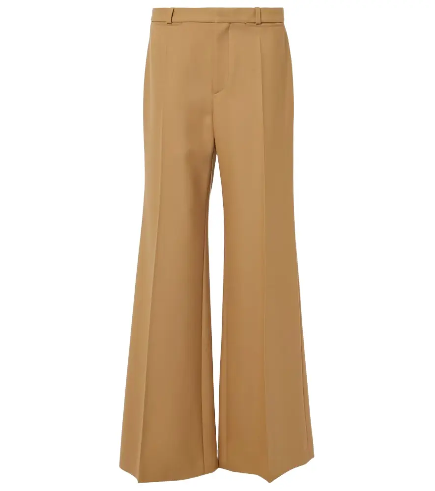 Chloe Chloé Wool grain de poudre flared pants