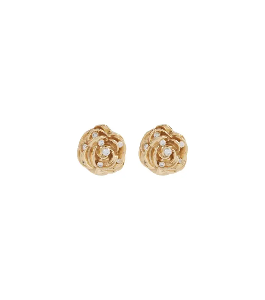 Magda Butrym Floral embellished gold-plated earrings