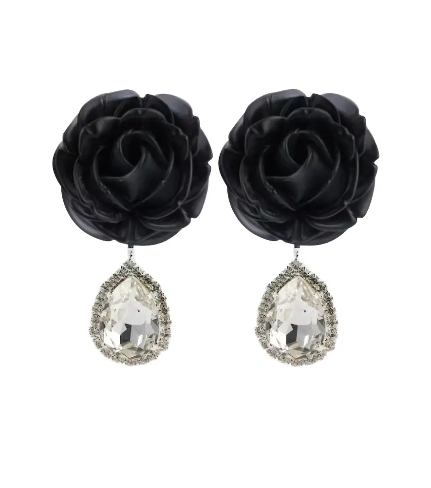Magda Butrym Mini Rose crystal-embellished drop earrings