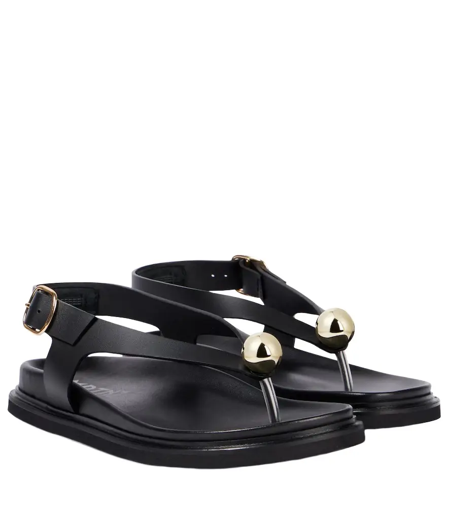 Souliers Martinez Spiaggia embellished leather sandals
