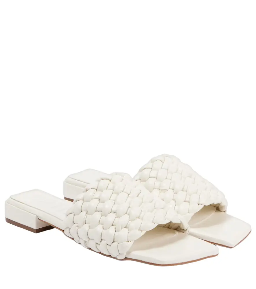Souliers Martinez Aster woven leather slides - Women's Shoes