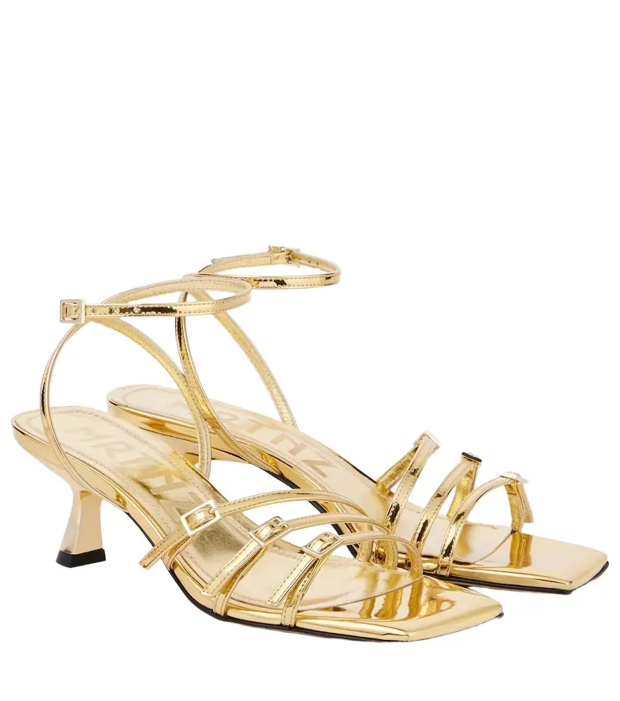 Souliers Martinez Teresa 80 metallic leather sandals