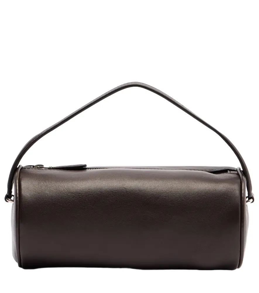 The Row Round '90s leather tote bag