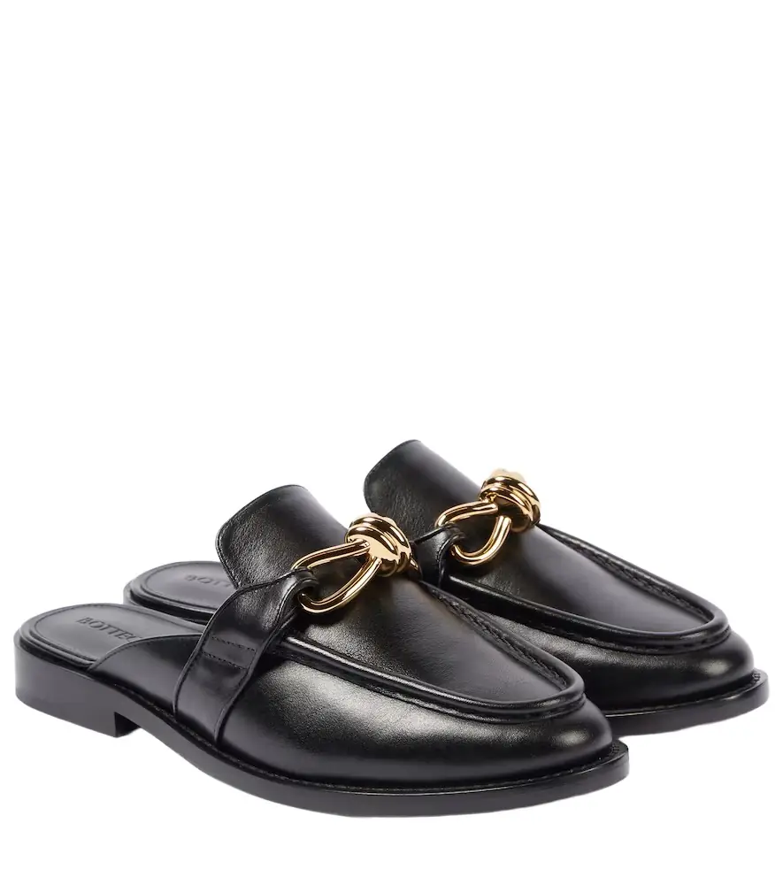 Bottega Veneta Astaire Knot leather mules