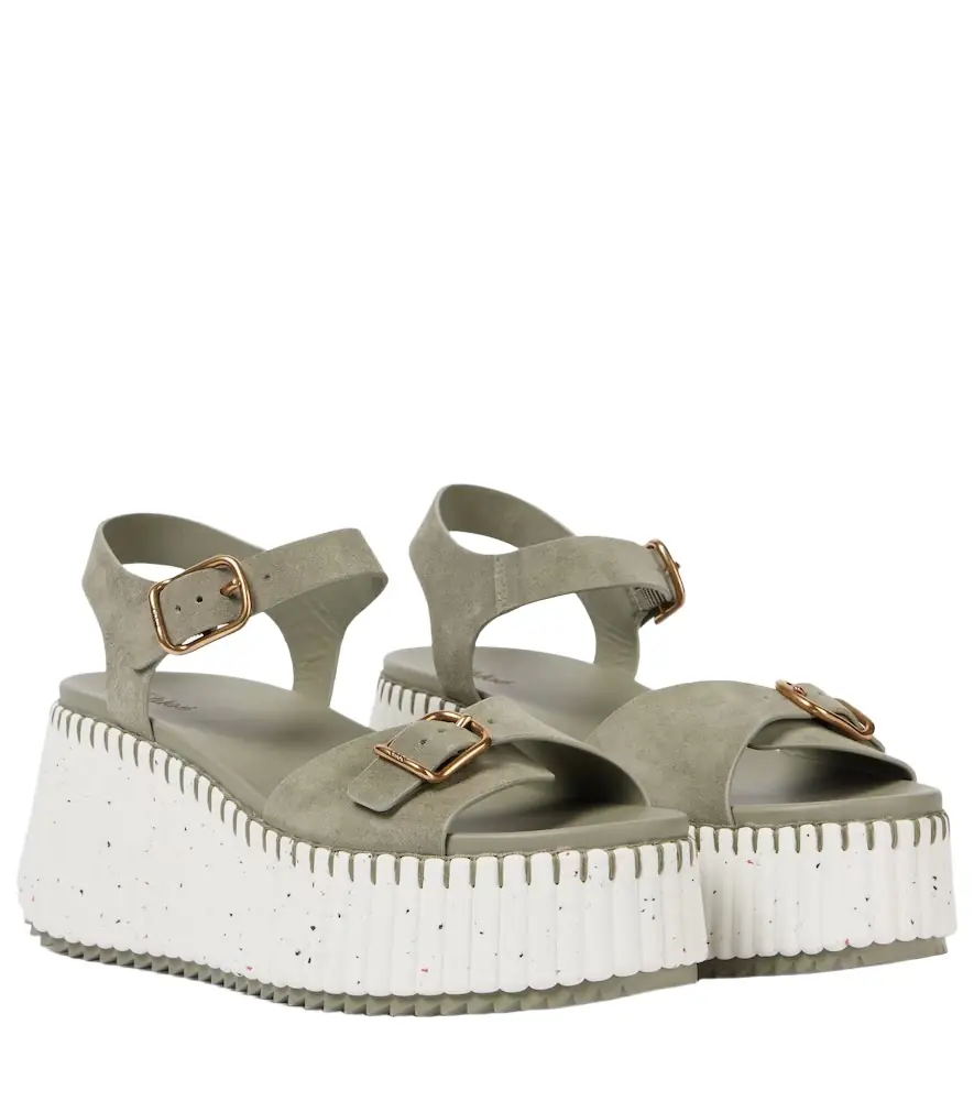 Chloe Chloé Nama suede platform sandals