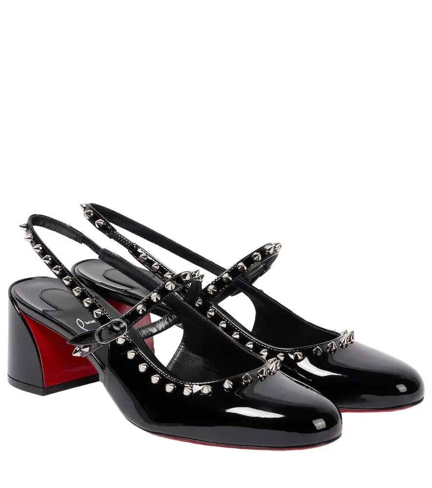 Christian Louboutin Janispikes 55 patent leather Mary Jane pumps