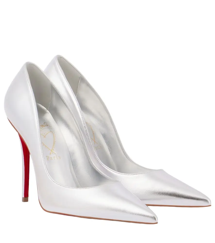 Christian Louboutin Miss Z 100 metallic leather pumps