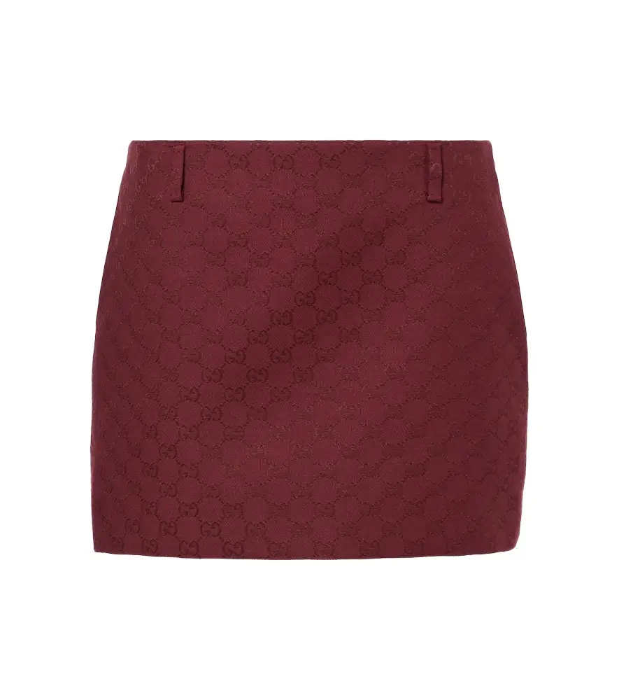 Gucci GG canvas cotton-blend miniskirt