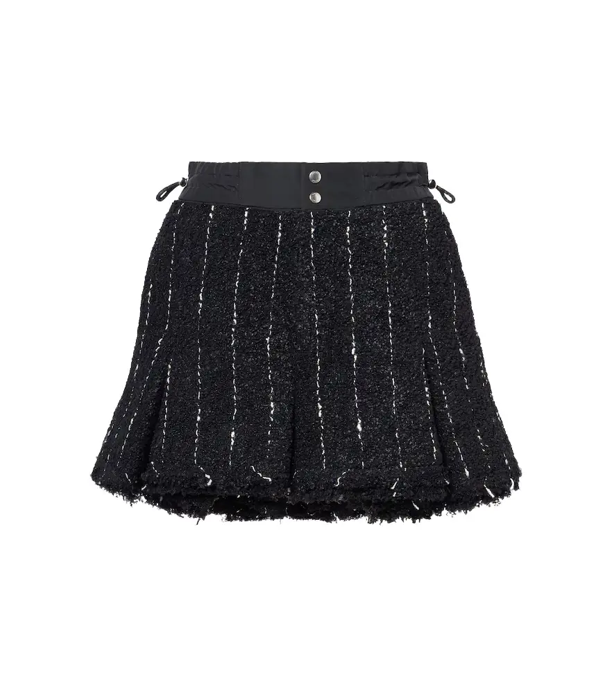 Sacai Striped tweed shorts
