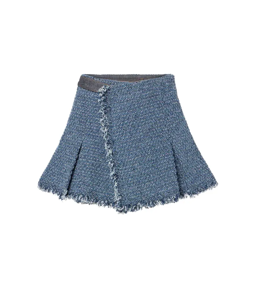 Sacai Punching denim shorts