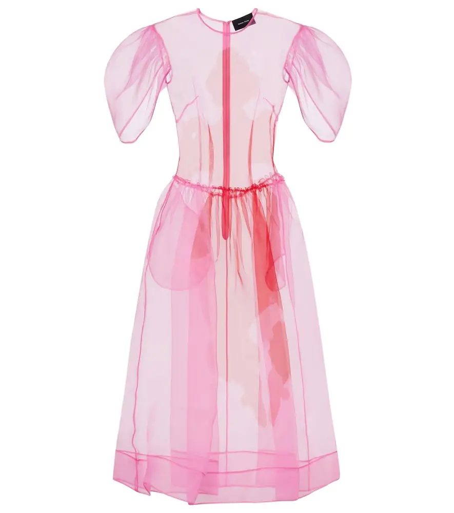Simone Rocha Printed organza midi dress