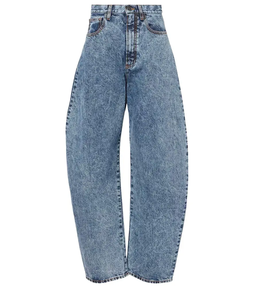 Alaia Alaïa High-rise barrel-leg jeans