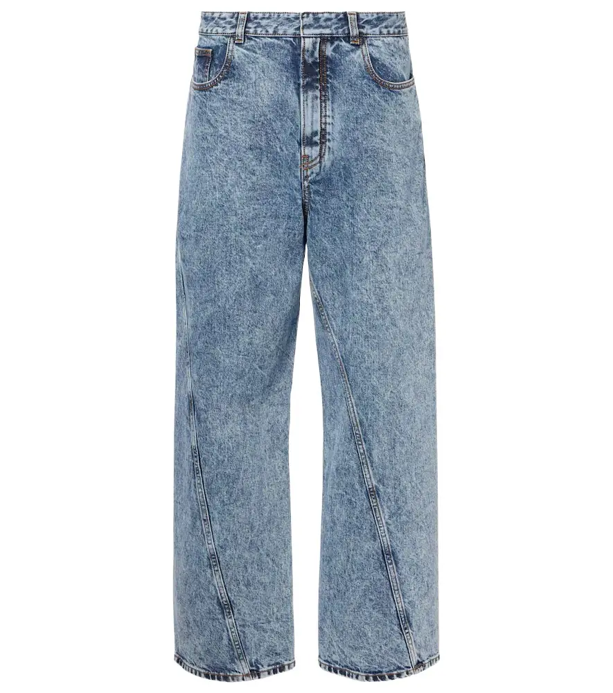 Alaia Alaïa Twisted low-rise wide-leg jeans