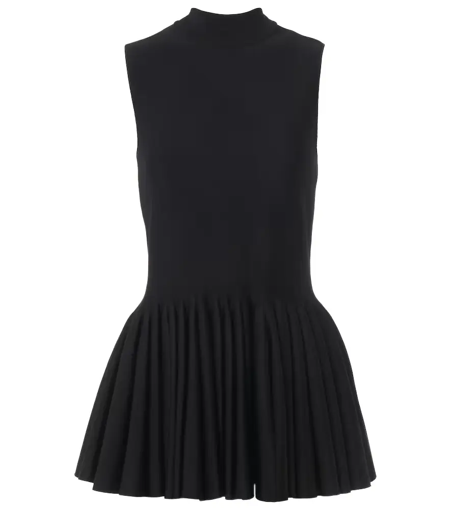 Alaia Alaïa Pleated turtleneck top