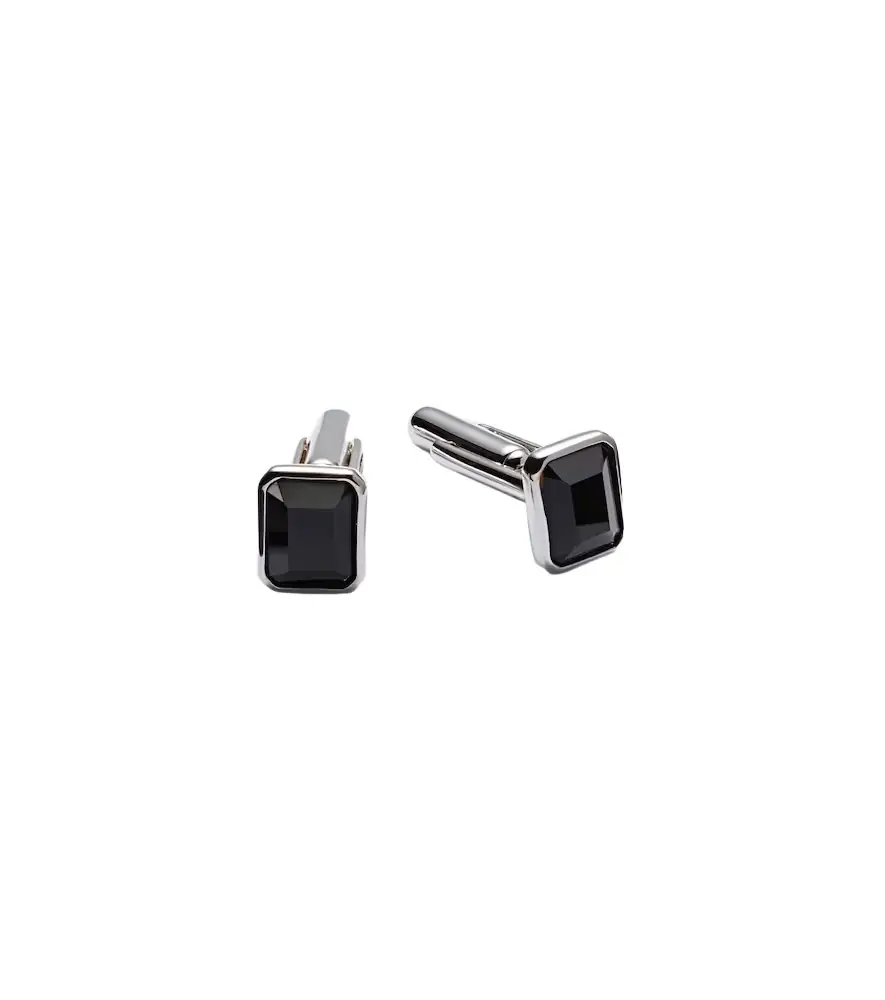 Mateo Sterling silver cufflinks with onyx