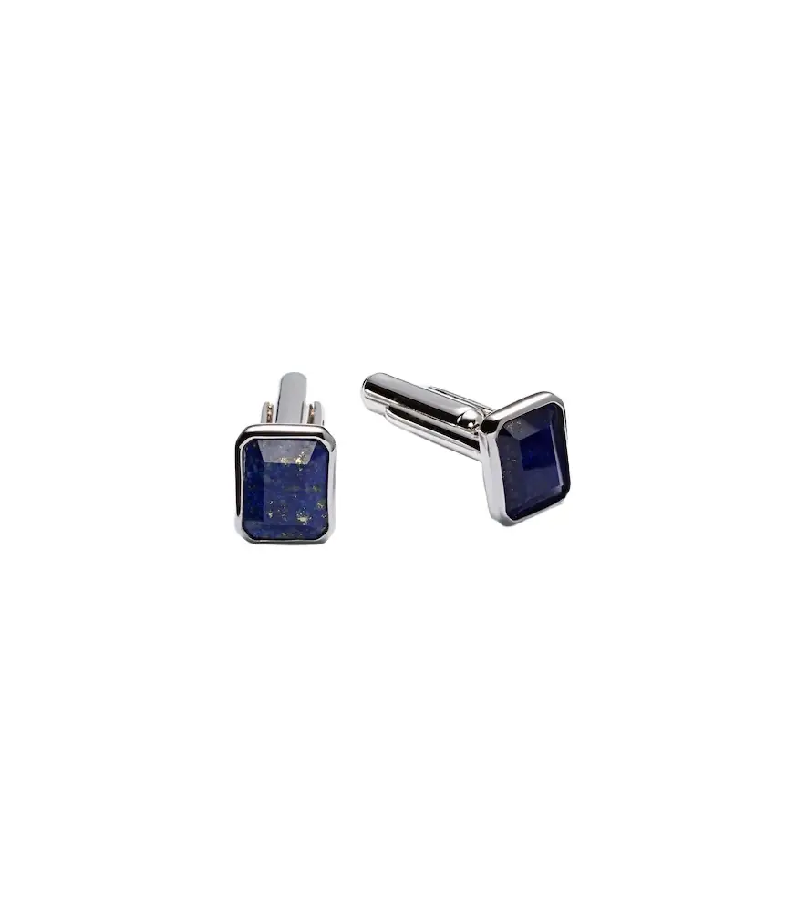 Mateo Sterling silver cufflinks with lapis lazuli